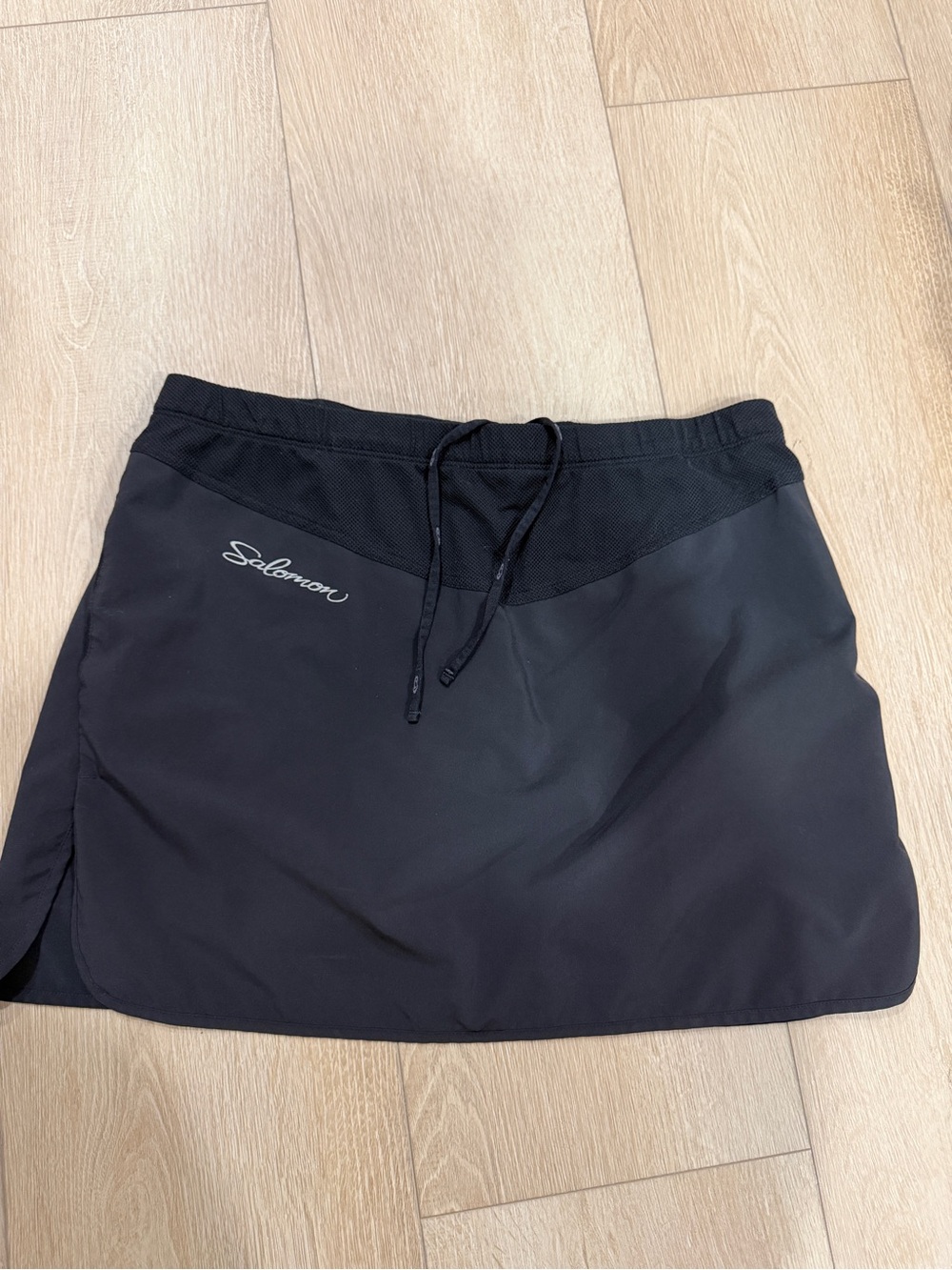 Salomon Black Women's Athletic Skort with Drawstring Waist